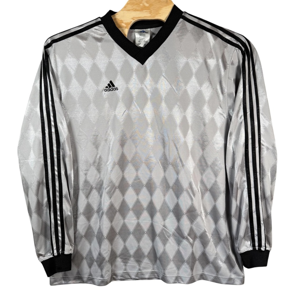 Adidas Goalie Soccer Jersey Gosha Rubchinskiy Mens XL Silver Argyle World Cup